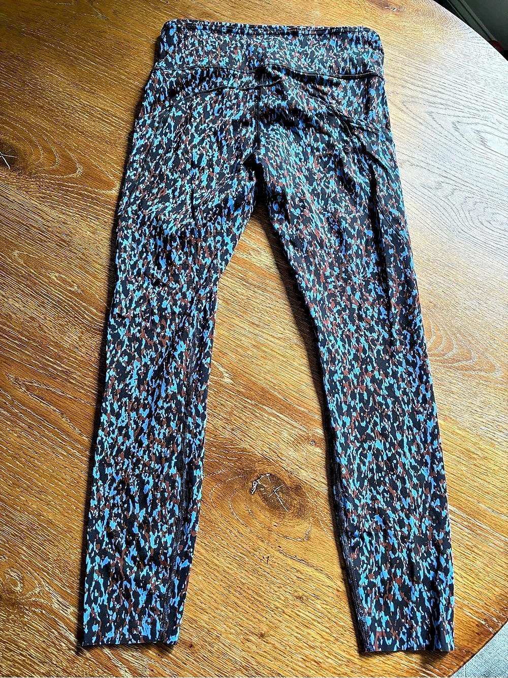 lululemon Fast and Free High-Rise Crop II 23" Leggings Blue & Black Size 6